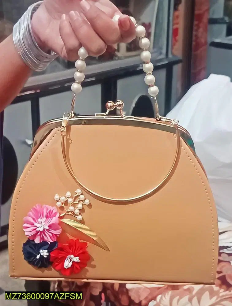 Women's Embroidered Top Handle Handbag